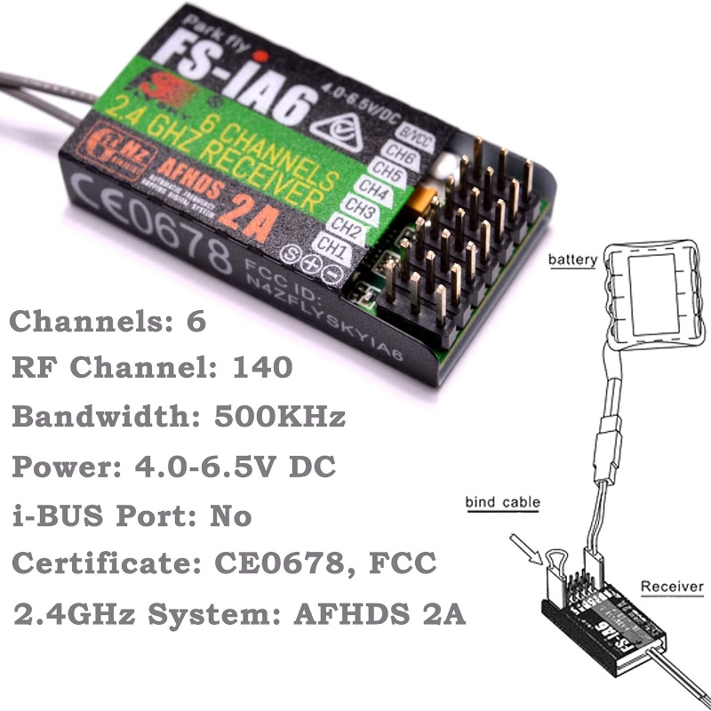 Flysky FS-IA6 Receiver 6CH Dua - Fpv Drone Antenna reseña y precio