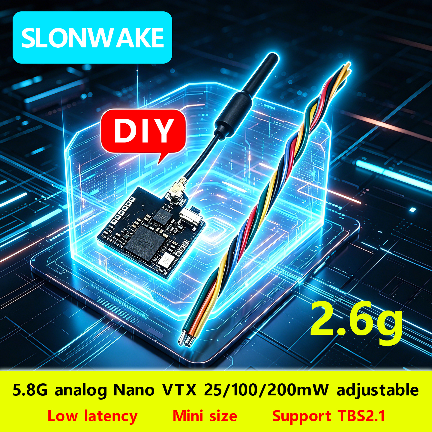 SLONWAKE Nano 5.8G 48CH 200mW  - Fpv Drone Frame reseña y precio