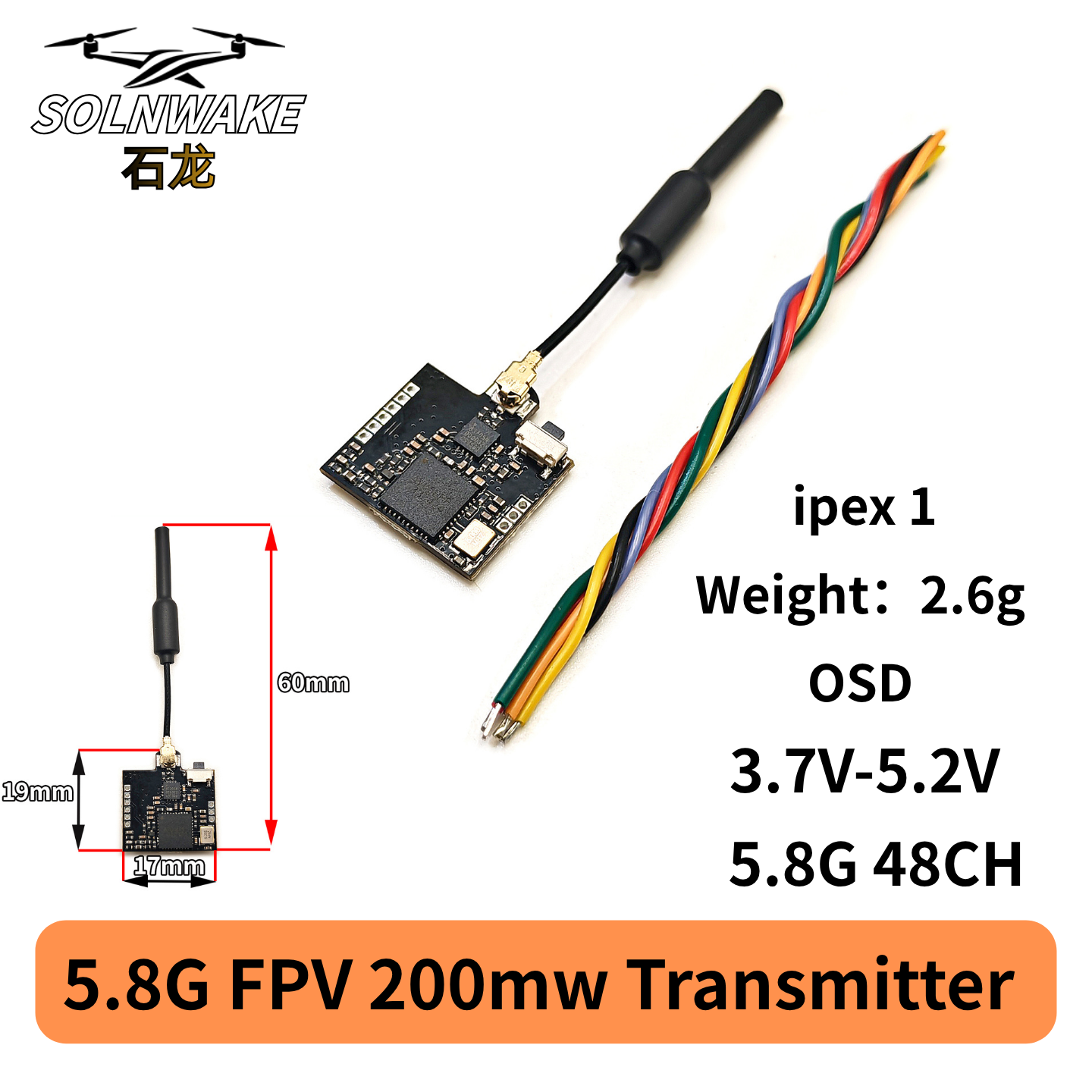 SLONWAKE Nano 5.8G 48CH 200mW  - Fpv Drone Frame reseña y precio