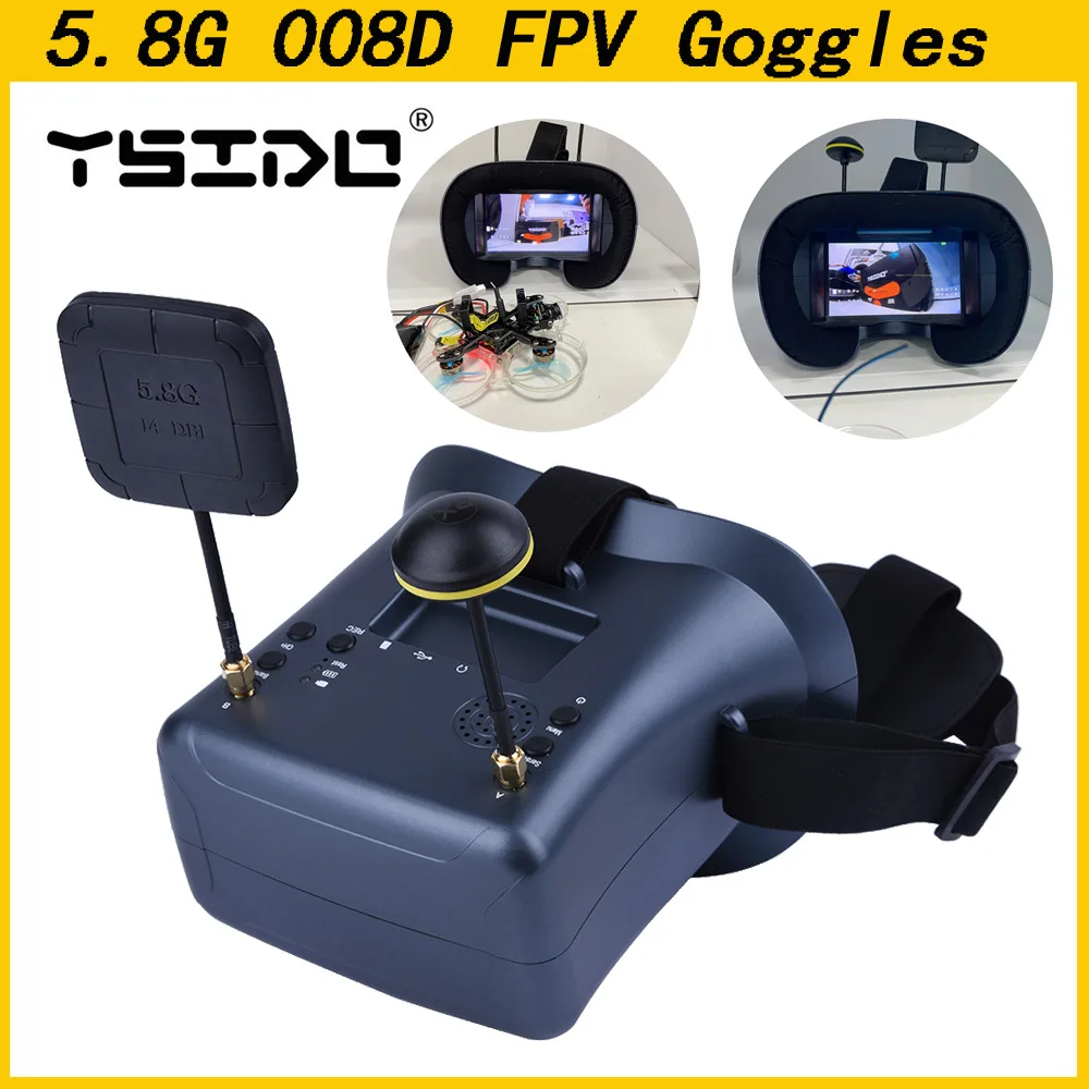 5.8G 40CH 4.3 Inch 800*480 Vid - Fpv Drone Goggles reseña y precio