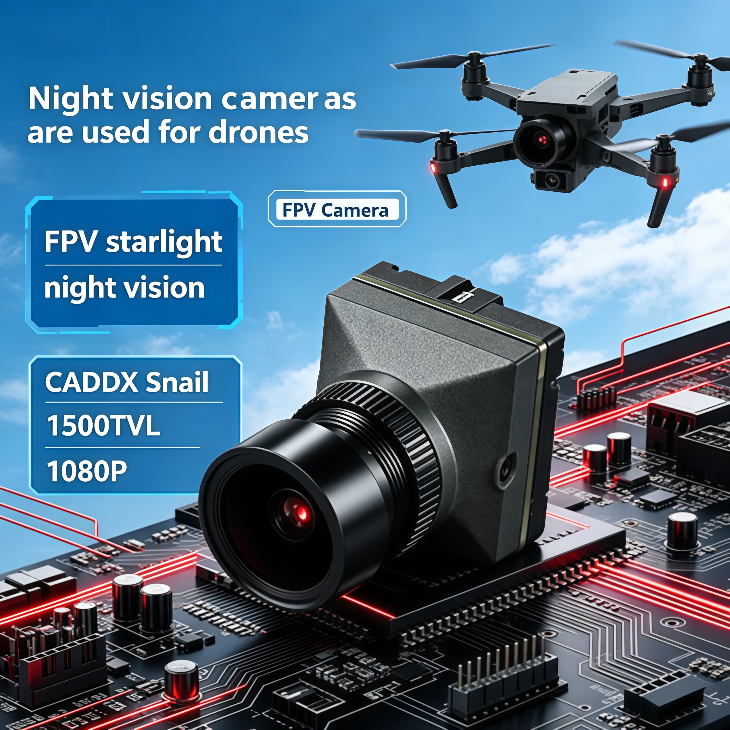 1500TVL HD CADDX Snail FPV Cam - Fpv Drone Camera reseña y precio